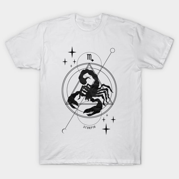 Zodiac, Scorpio, Astrology, Star sign, Stars T-Shirt by Strohalm